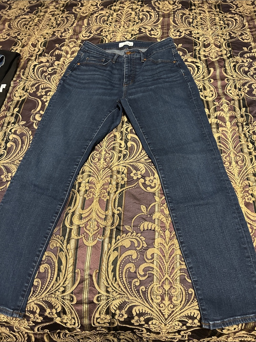 Loft Curvy Skinny Crop Madevand Loved Dark Blue Women's Slim Jeans 28/6